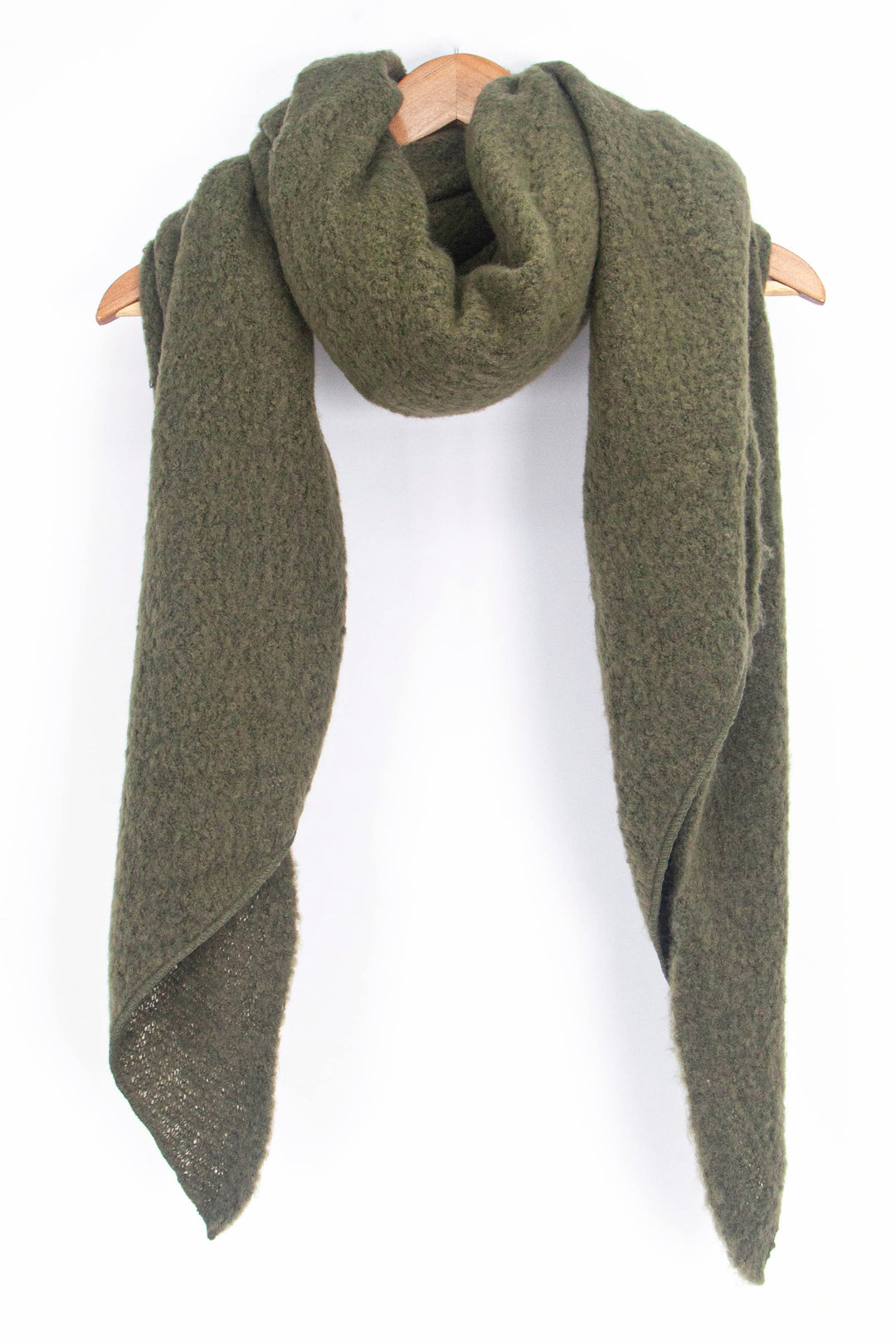 Asymmetric Heavyweight Scarf in Khaki