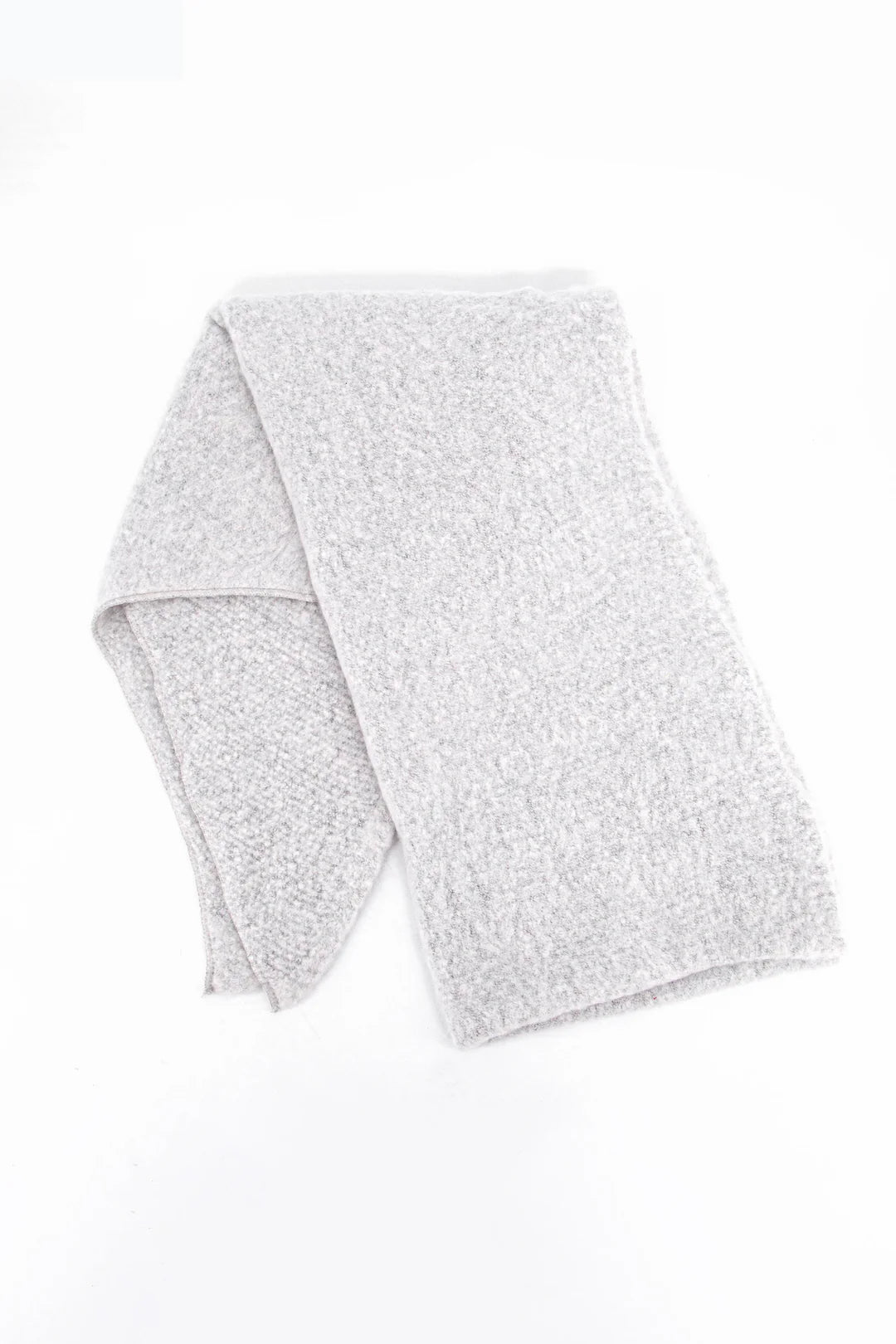 Asymmetric Heavyweight Scarf in Light Grey