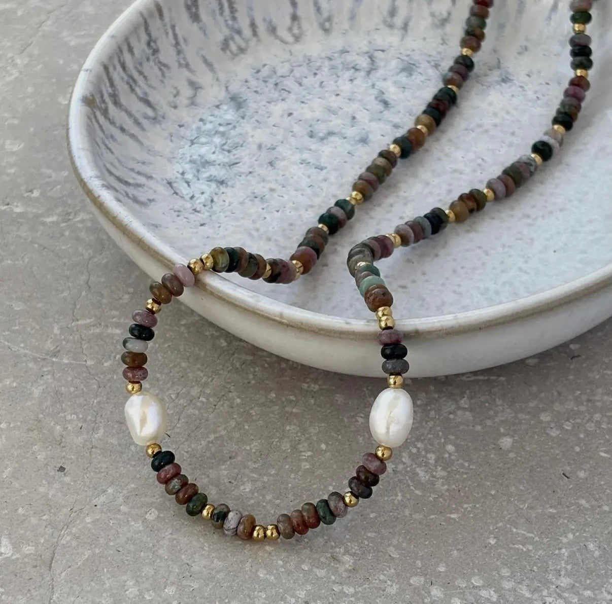 Earth Toned Beaded Necklace - NOSTRUM