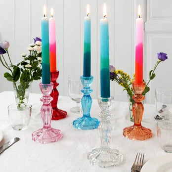 Glass Candle Holder in Clear - Rex London