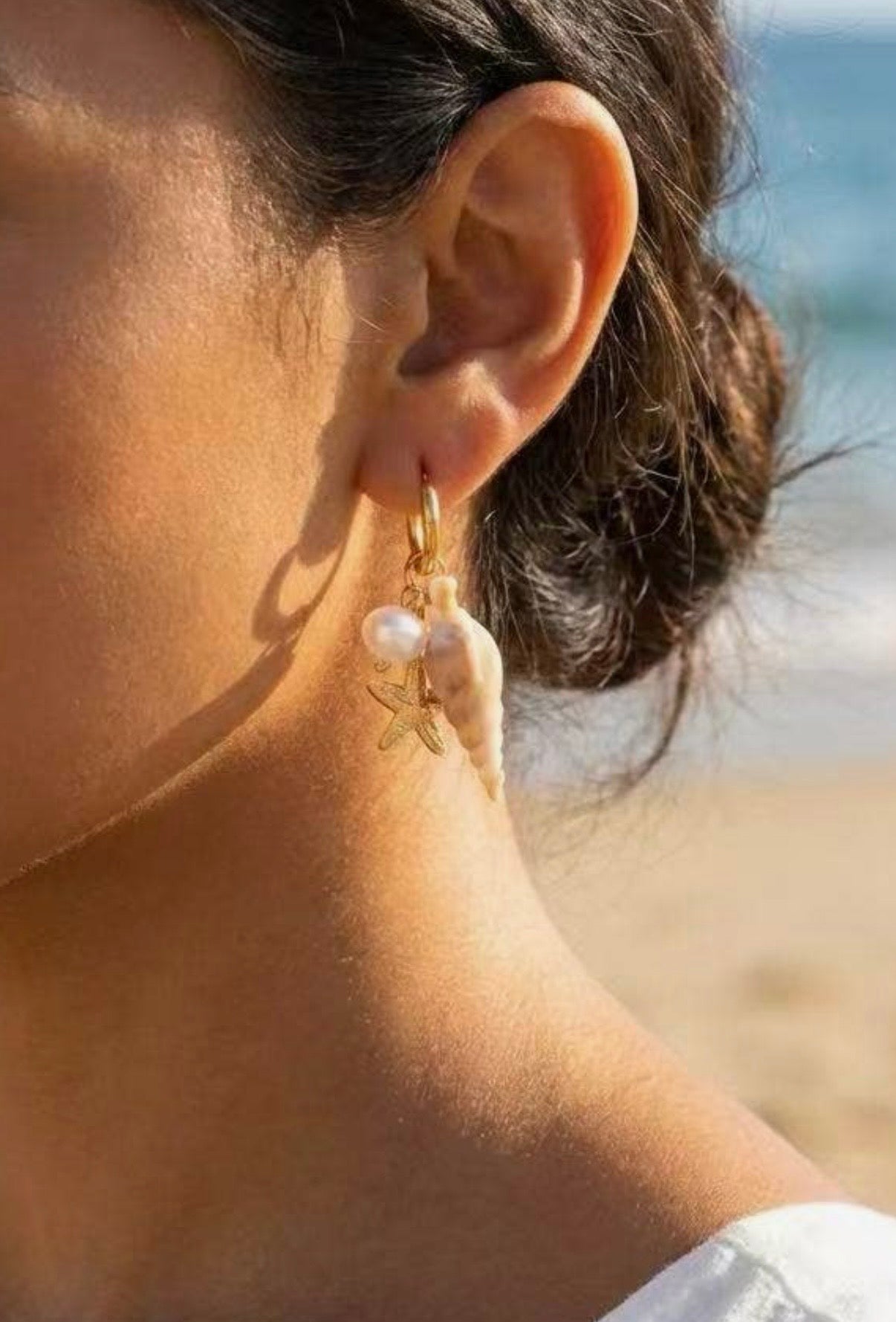 Shell & Starfish Hoop Earrings - NOSTRUM