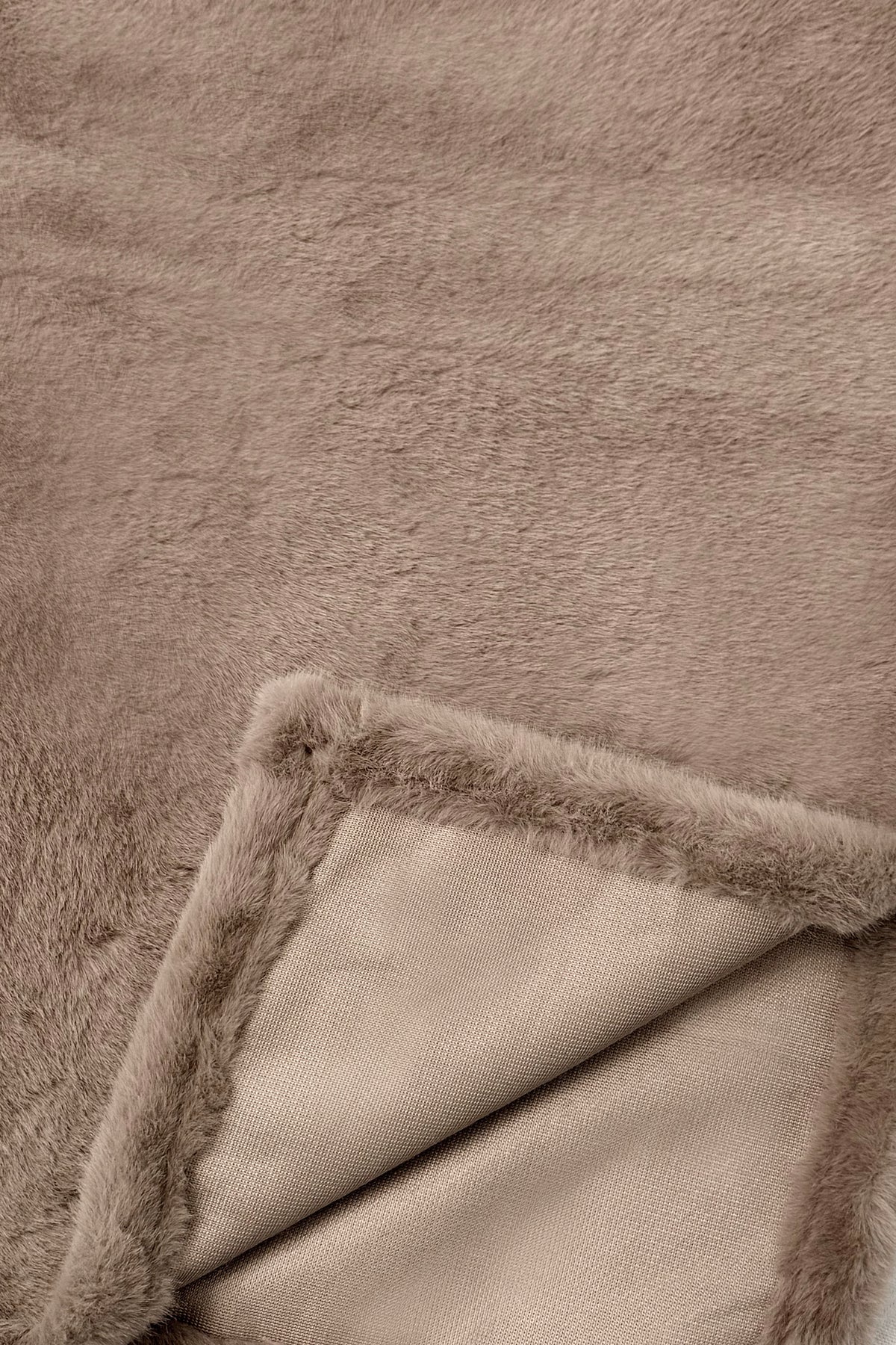 Faux Fur Poncho in Mocha