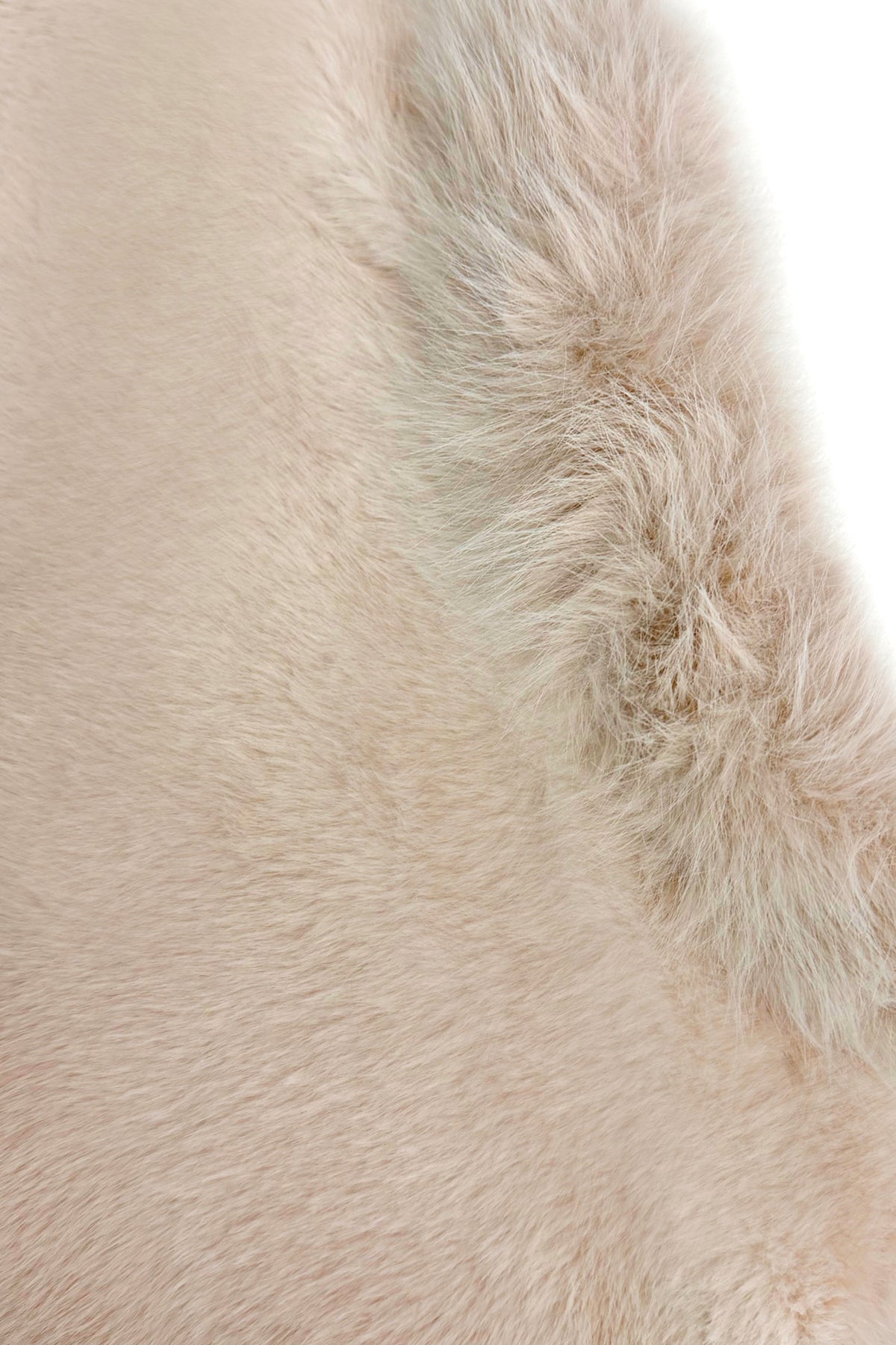 Faux Fur Poncho in Cream