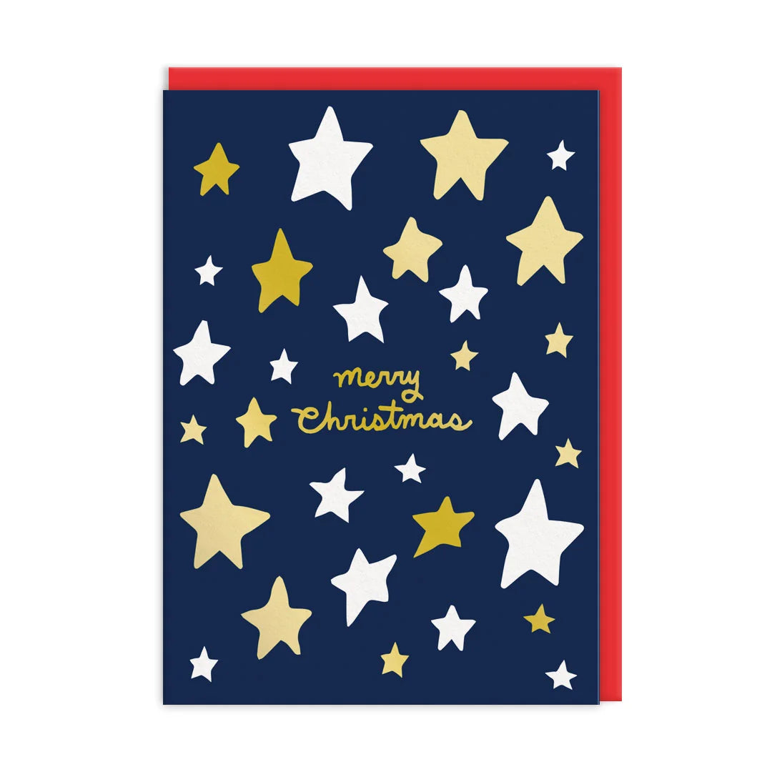 Merry Christmas Stars Card - Ohh Deer