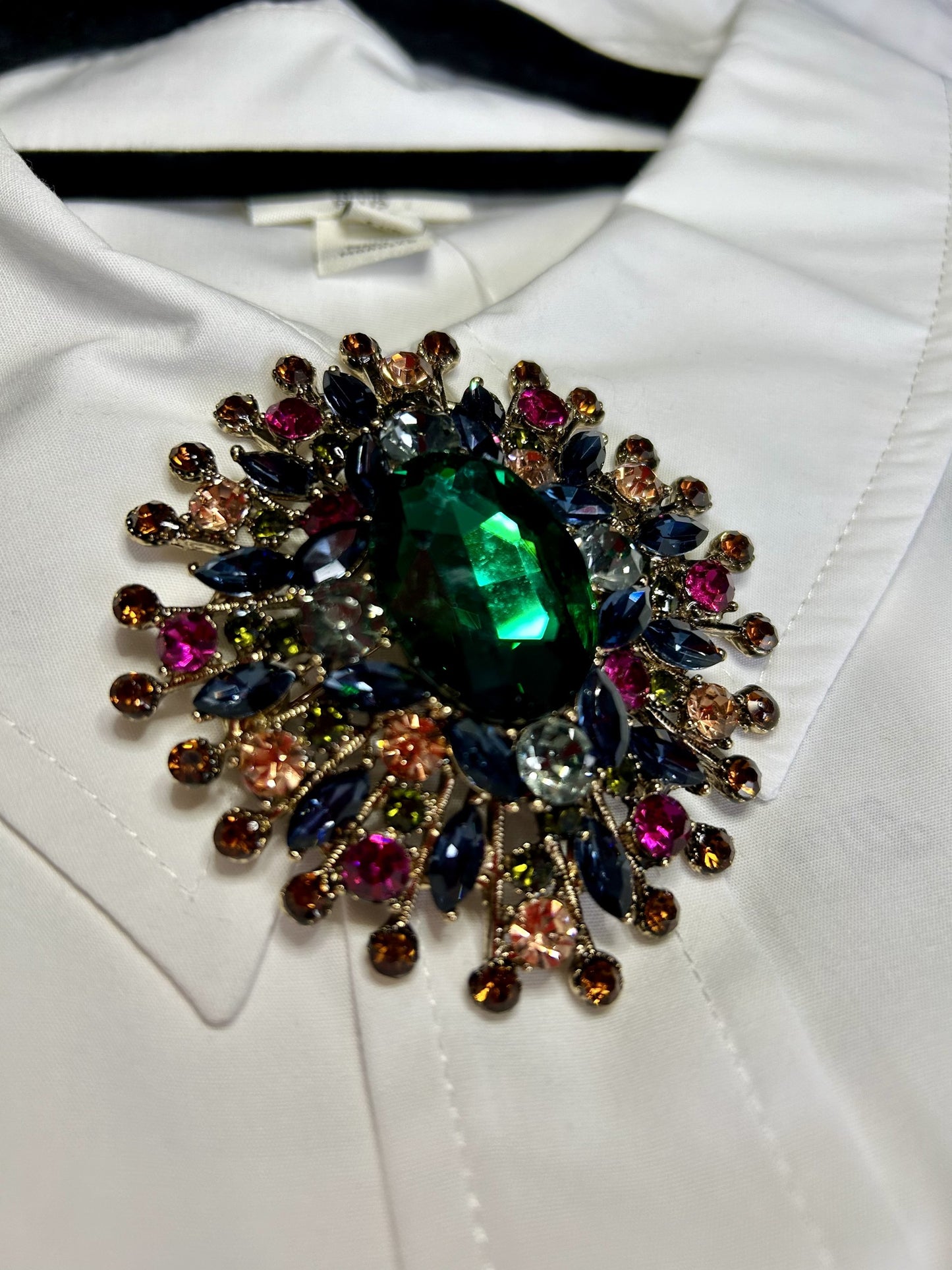 Art Deco Style Crystal Brooch