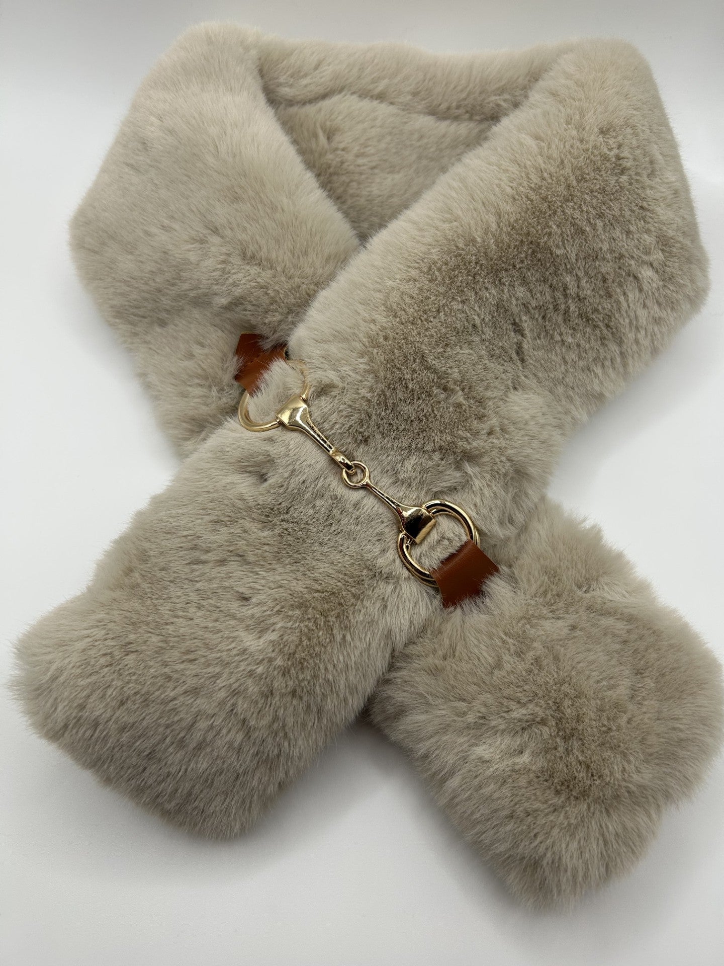 Faux Fur Collar - Cream