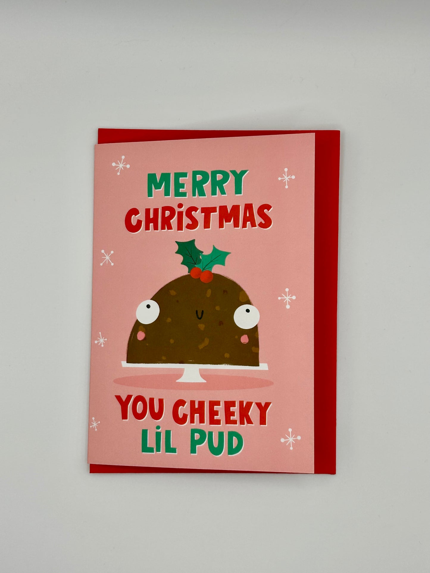 Merry Christmas You Cheeky Lil Pud Card - Lucy Maggie Designs