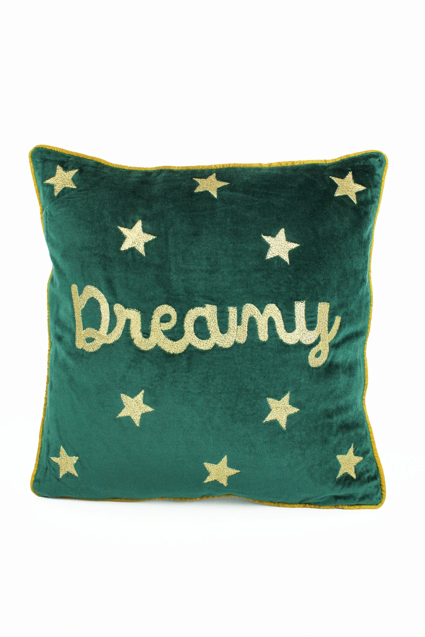 Dreamy Star Detail Cushion in Green Velvet - My Doris