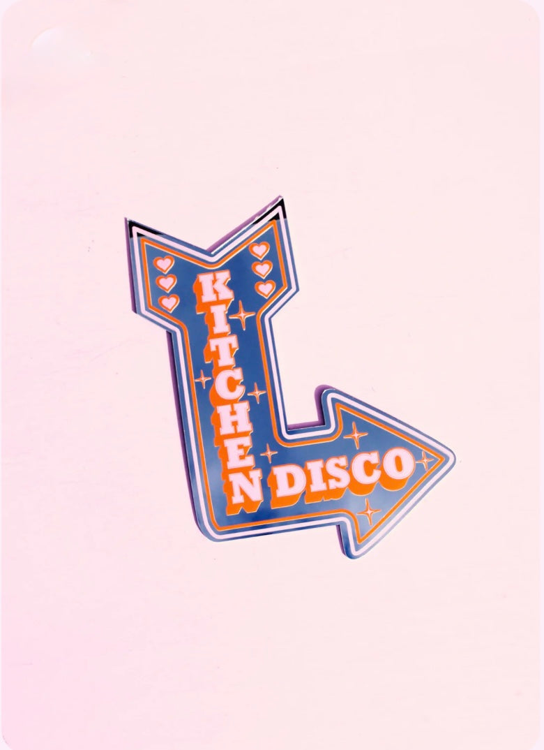 Retro Kitchen Disco Arrow Mirror - Printed Weird