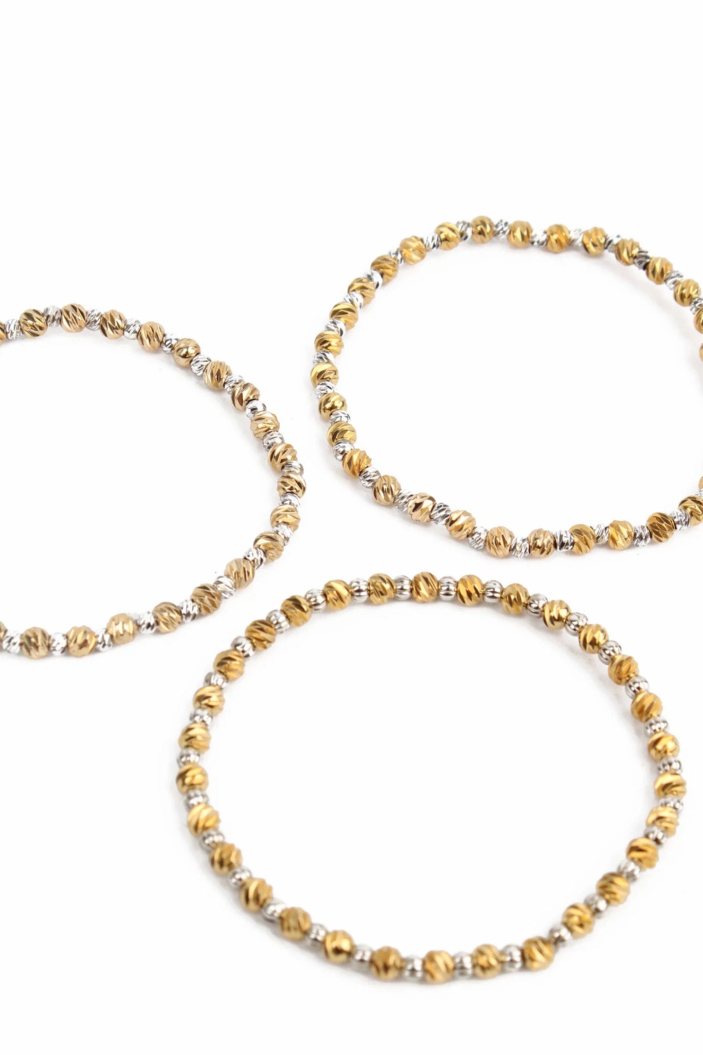 Two Tone Gold and Silver Beaded Bracelet - My Doris