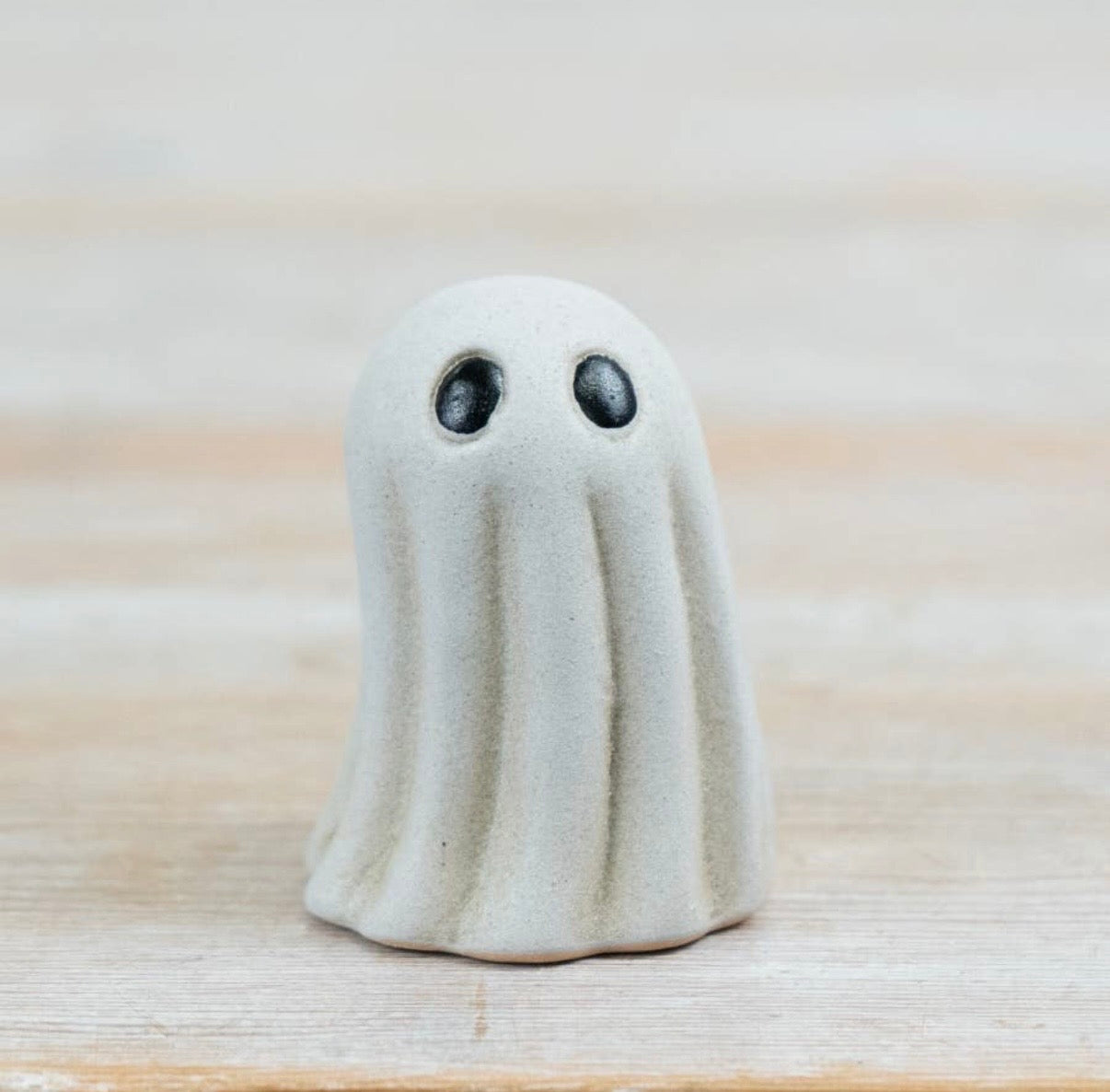 Rustic Ceramic Ghost Ornament