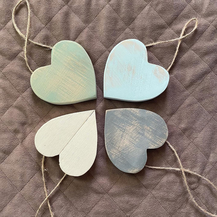 Rustic Wooden Hanging Heart Decoration - Reclaimed & Rustic Woodcraft