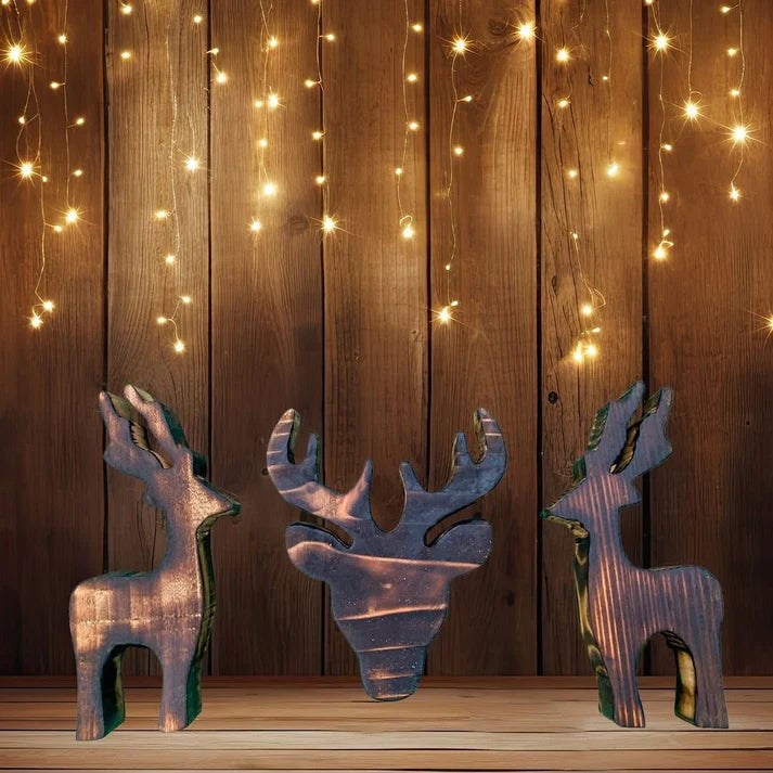 Reclaimed Wood Reindeer Ornament - Reclaimed & Rustic Woodcraft