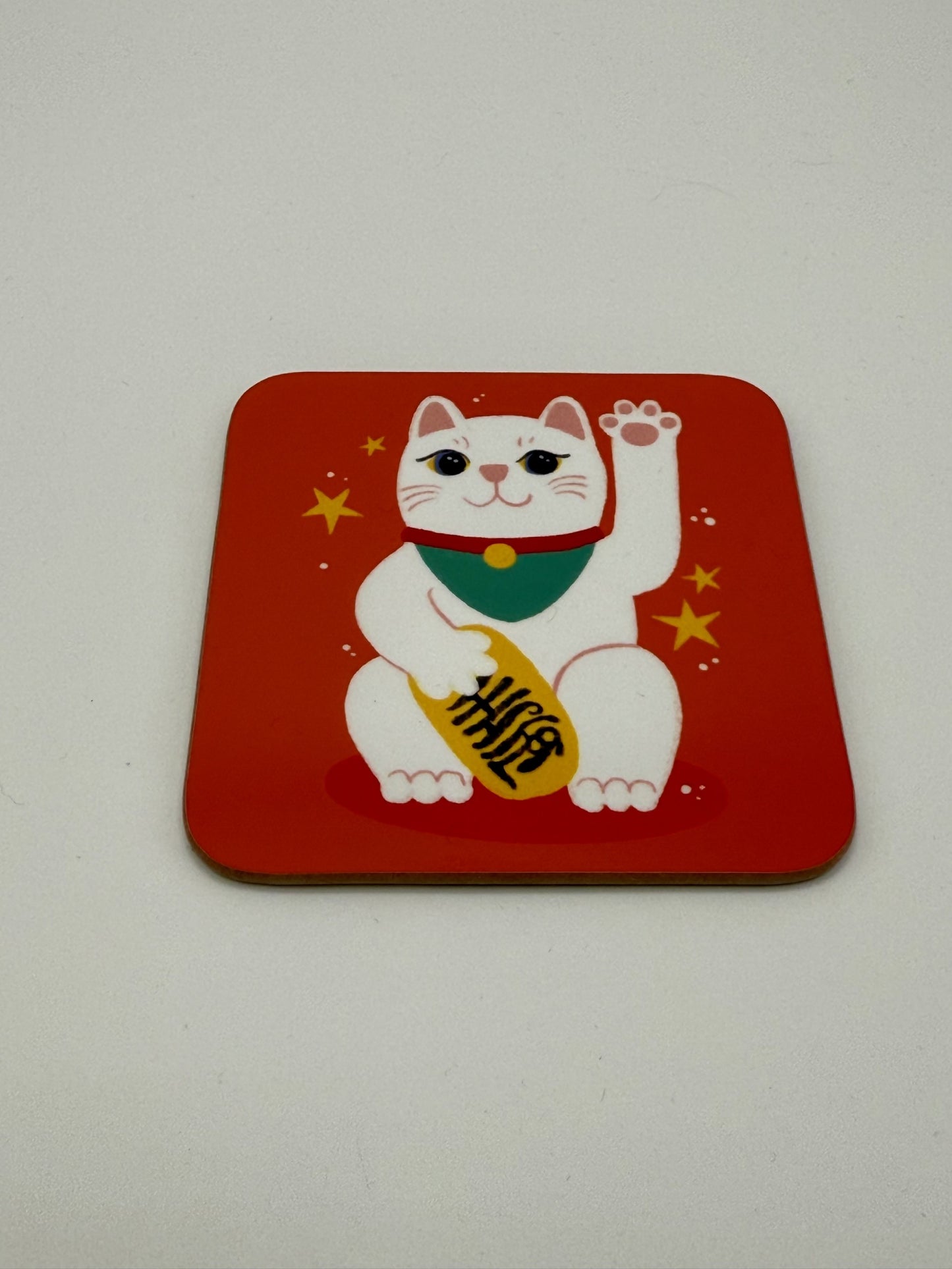 Lucky Cat Coaster - Lucy Maggie Designs