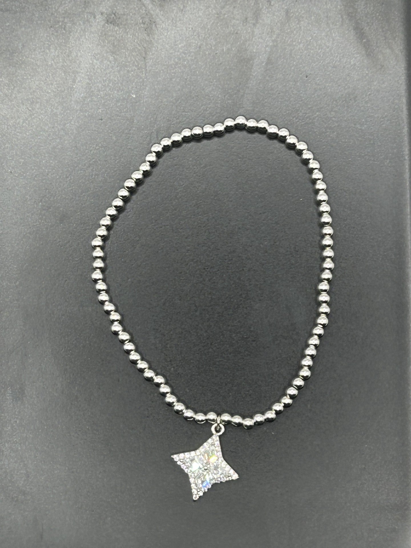 Valentina Elasticated Bracelet - Silver Plated