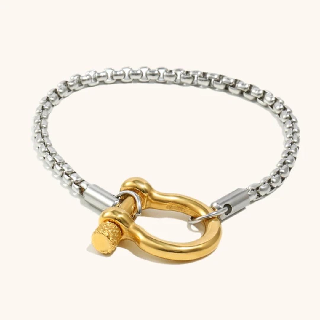 Shackle Style Bracelet in Mixed Metals - NOSTRUM