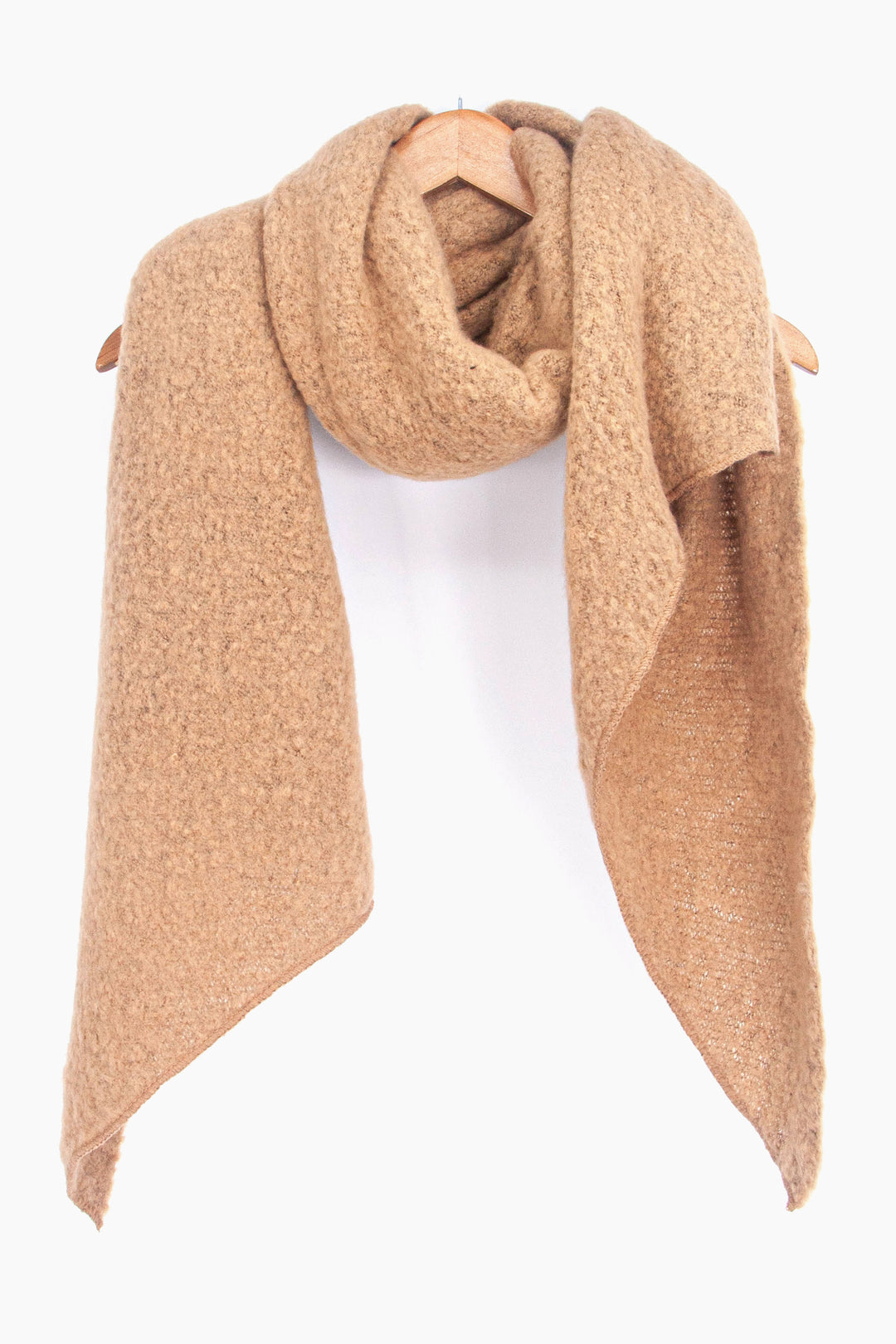 Asymmetric Heavyweight Scarf in Camel