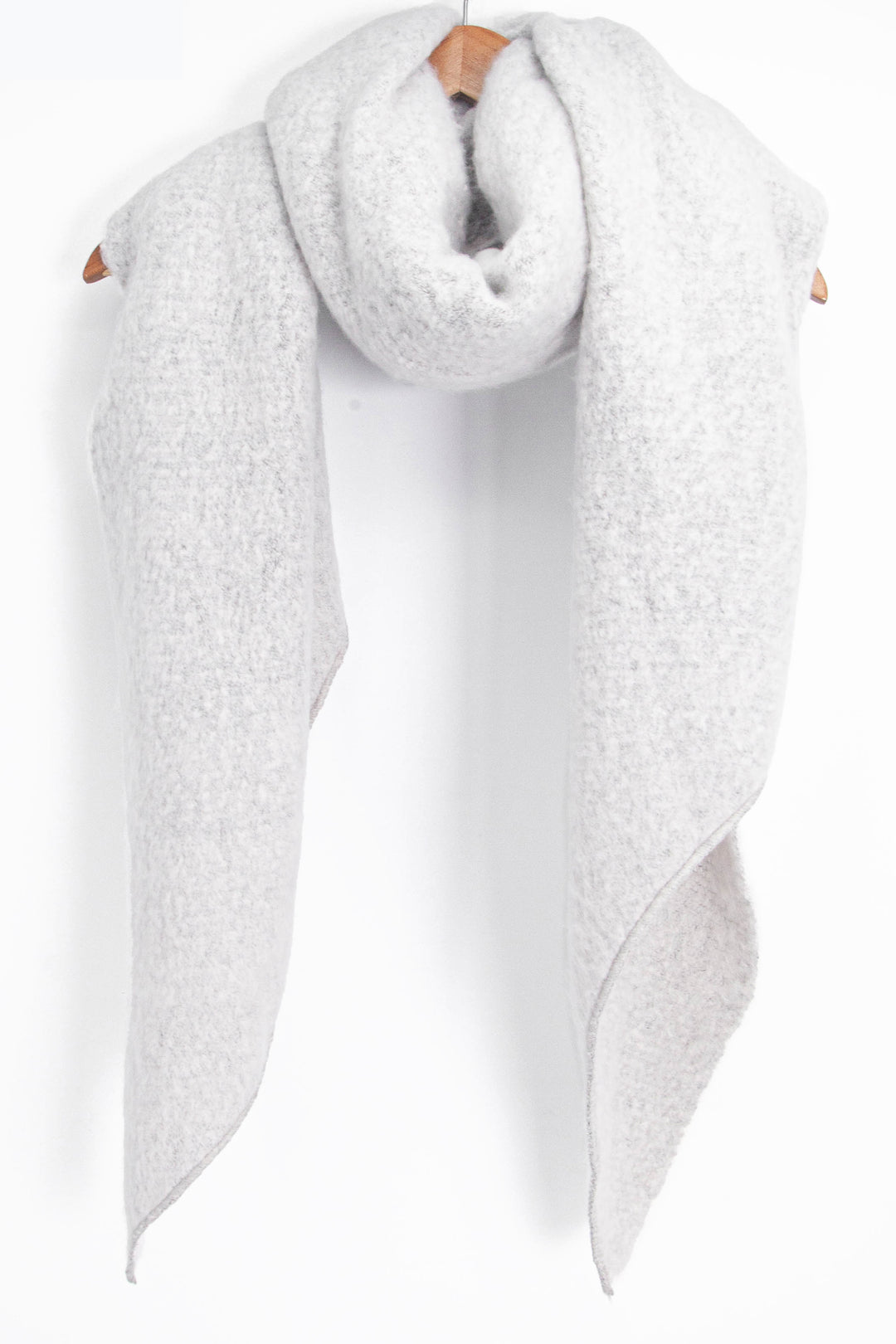 Asymmetric Heavyweight Scarf in Light Grey