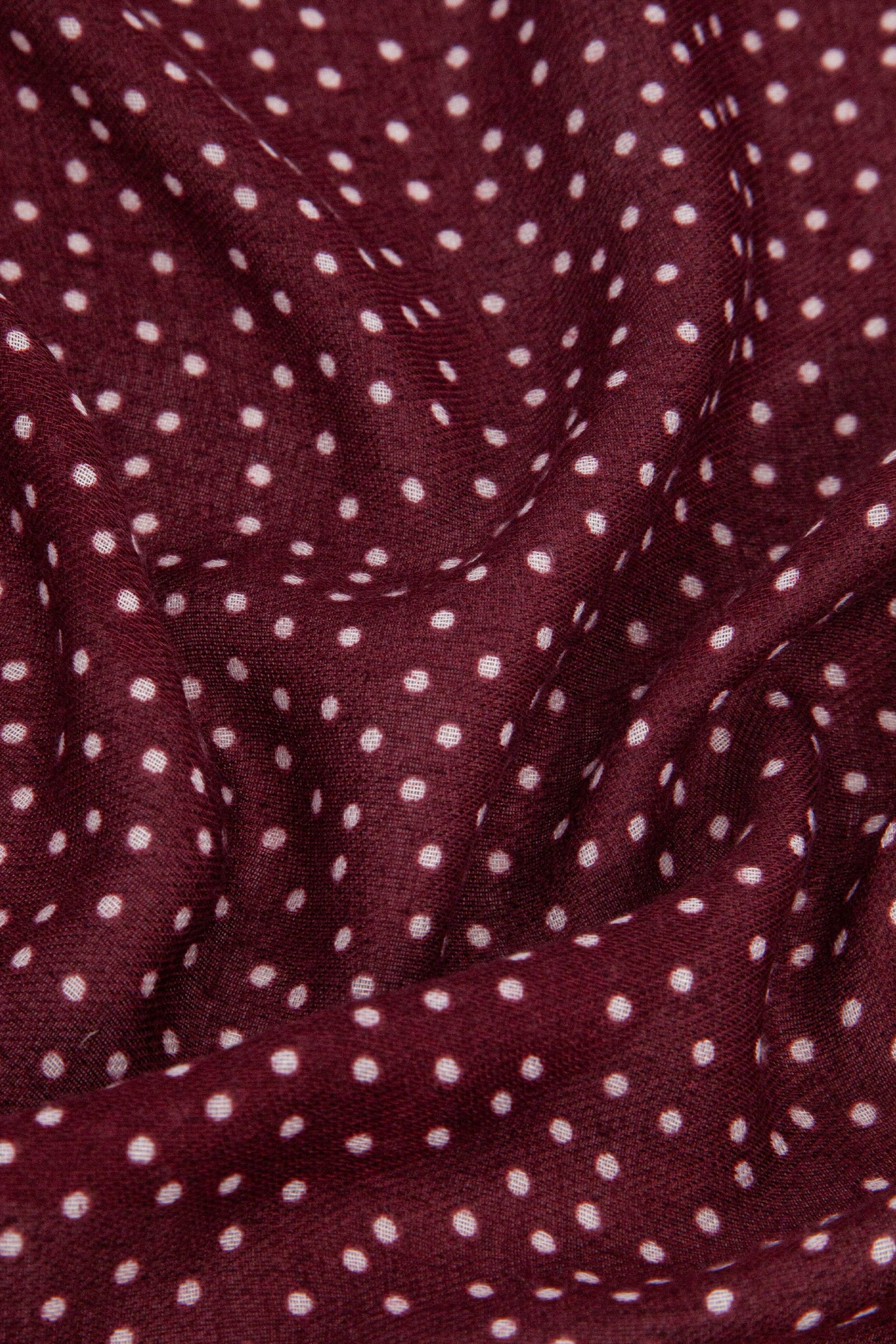Spotted Lightweight Transitional Scarf in Wine