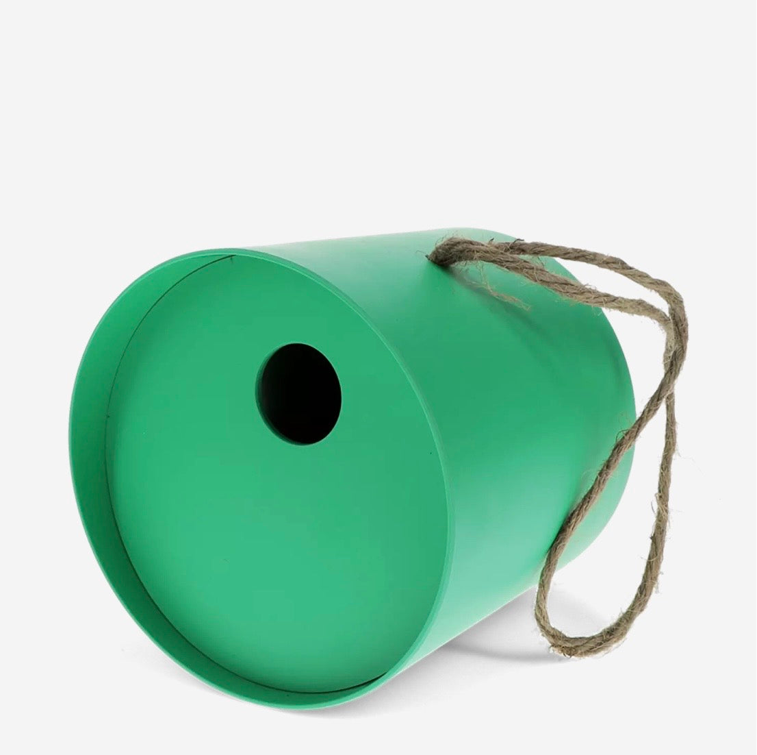 Round Bamboo Fibre Bird House in Green - Rex London