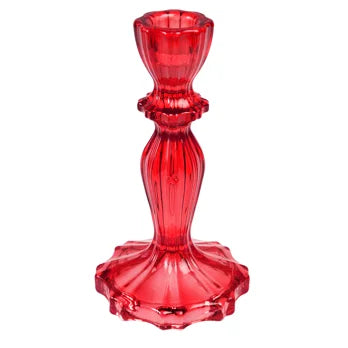 Glass Candle Holder in Red - Rex London