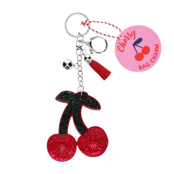 Sparkly Cherry Keyring/Bag Charm - Rex London