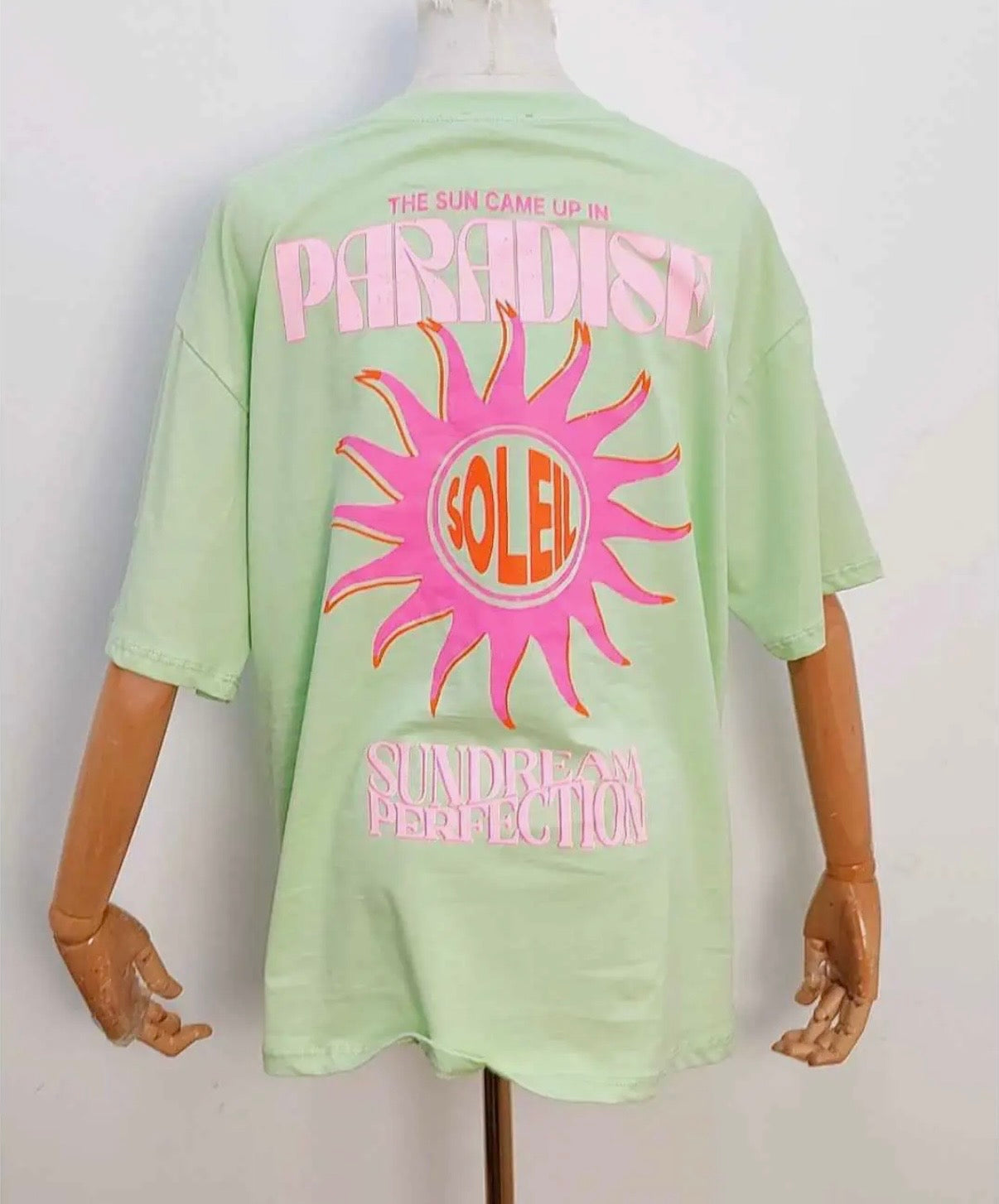 Graphic Print T-Shirt in Mint Green