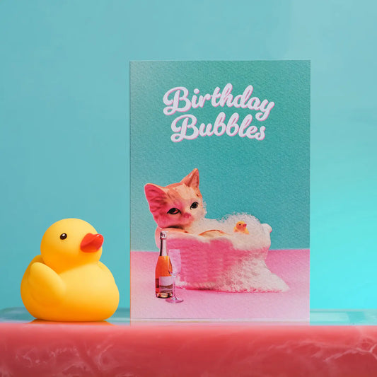 Birthday Bubbles Greetings Card - Ornament Art