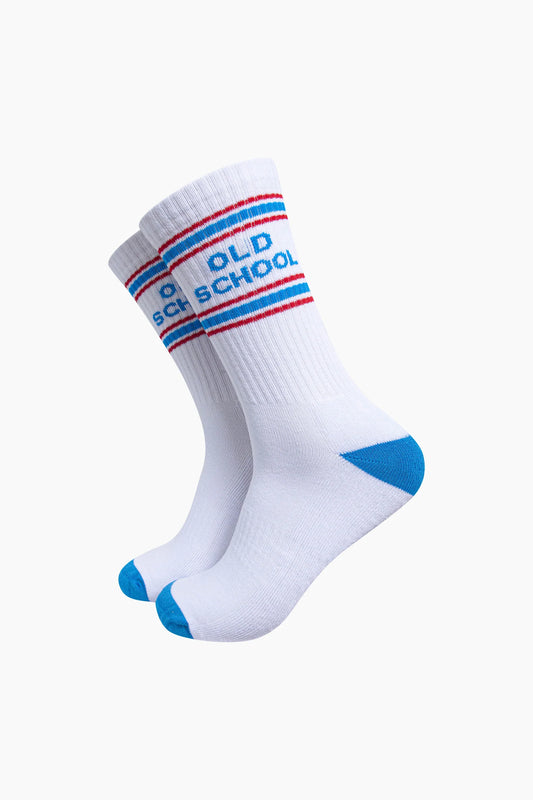 Old School Slogan Sport Style Socks - Sock Talk