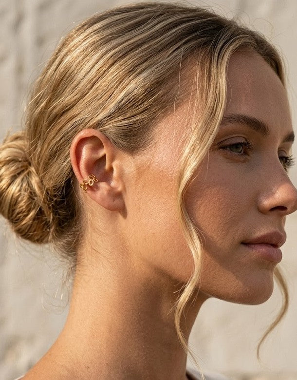Open Leaf Ear Cuff in Silver - NOSTRUM