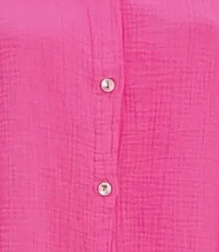100% Cotton Oversized Shirt in Pink
