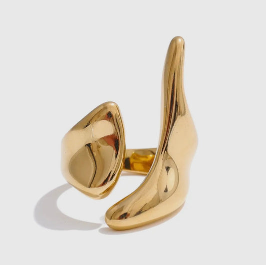 Geometric Ring in Gold - NOSTRUM
