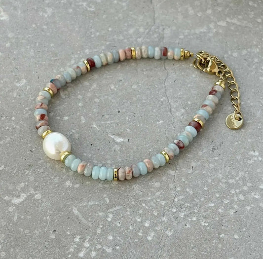 Beaded Bracelet in Sea Spray - NOSTRUM