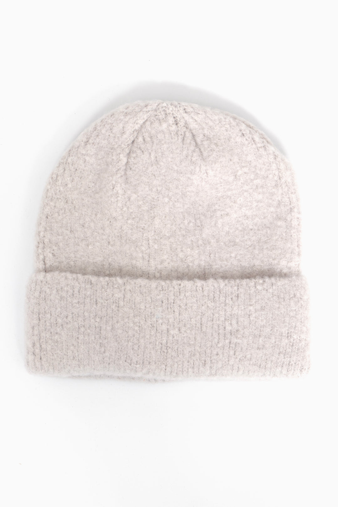 Light Grey Soft Knit Beanie Hat