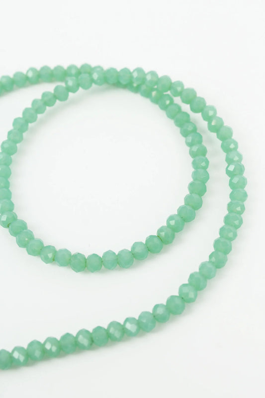 Glass Beaded Necklace in Mint - My Doris