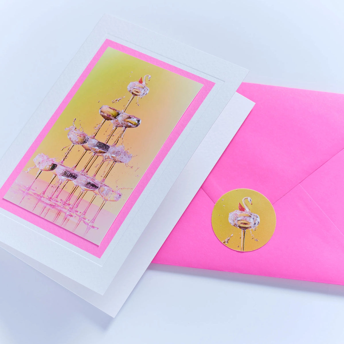 Sip Sip Hooray Hand Finished Greetings Card - Ornament Art