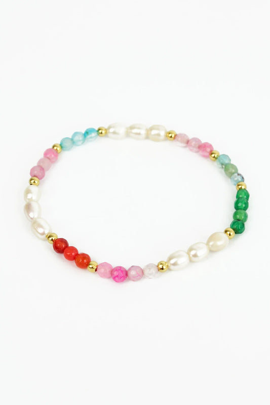 Pearl & Rainbow Beaded Bracelet - My Doris