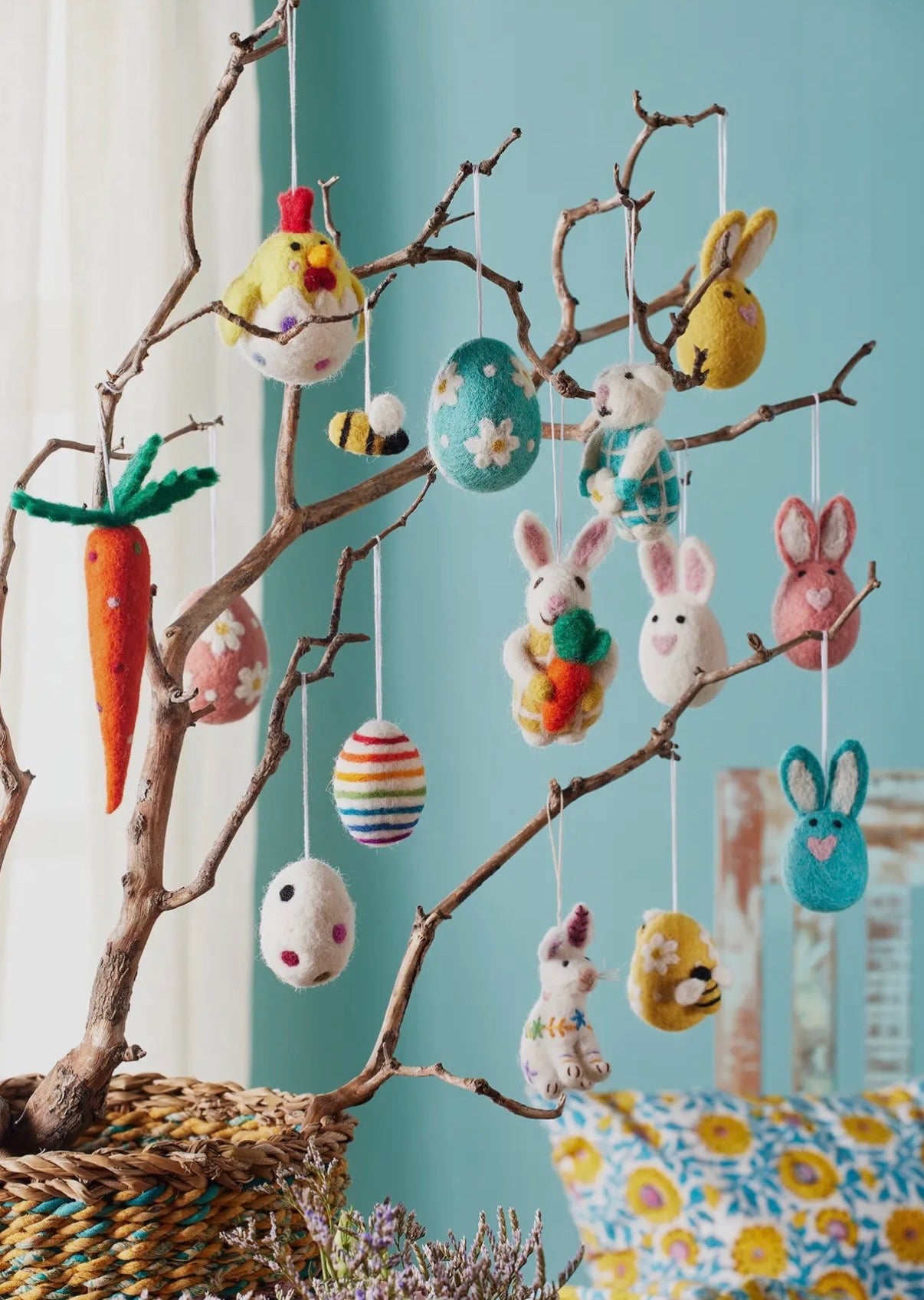 Pink Felt Egg Hanging Decoration