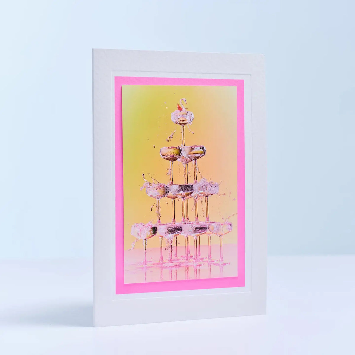 Sip Sip Hooray Hand Finished Greetings Card - Ornament Art