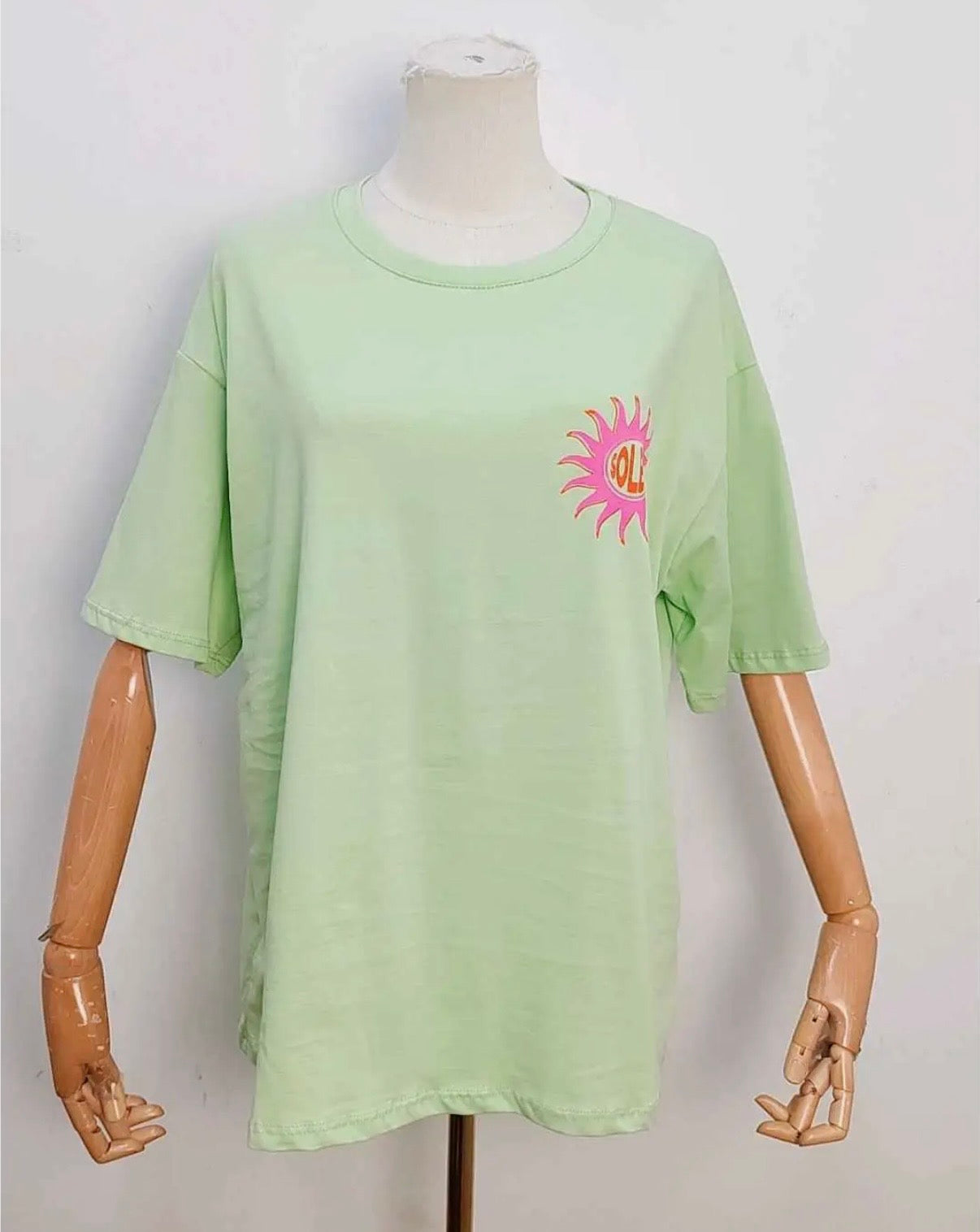 Graphic Print T-Shirt in Mint Green