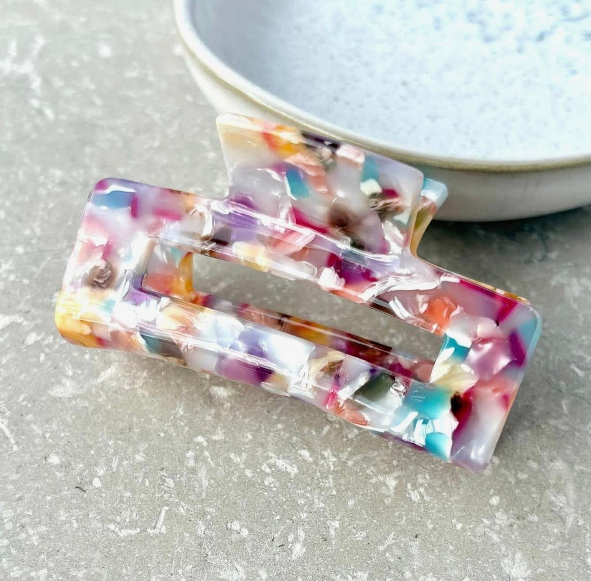 Multi-Coloured Confetti Style Claw Clip