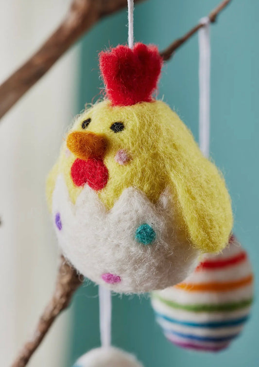 Felt Chick Hanging Easter Decoration