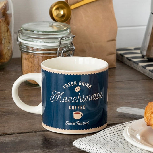 Vintage Style Macchinetta Coffee Mug - Rex London