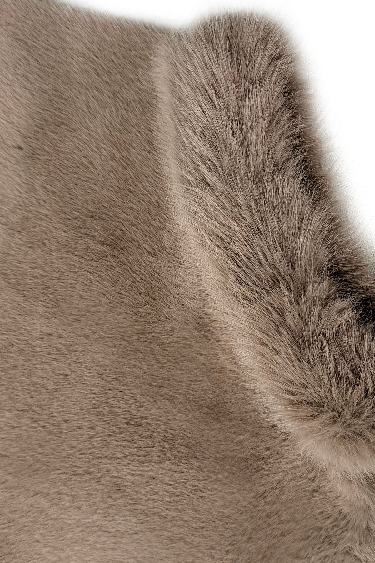 Faux Fur Poncho in Mocha