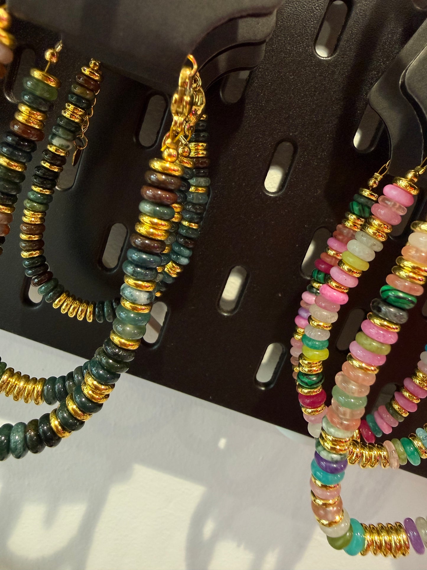 Multi Coloured Beaded Bracelet in Gold - NOSTRUM