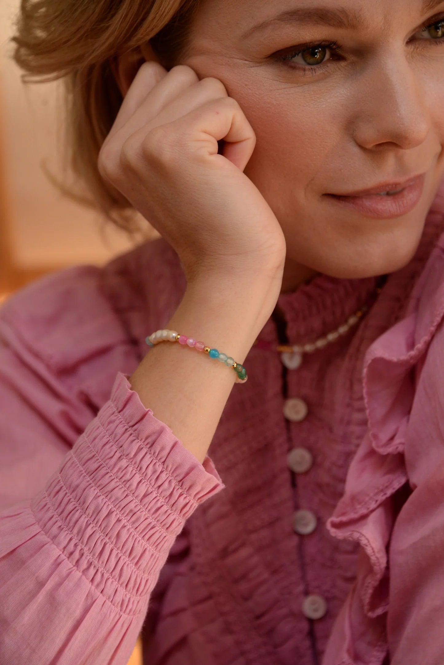 Pearl & Rainbow Beaded Bracelet - My Doris