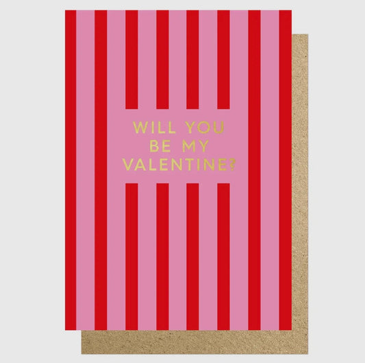 Will You Be My Valentine Card - Lucky Ink