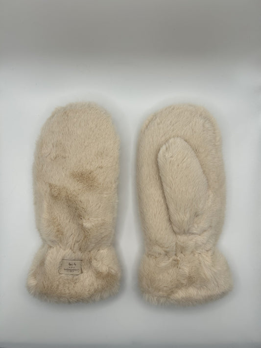 CoCo Faux Fur Mittens - Cream