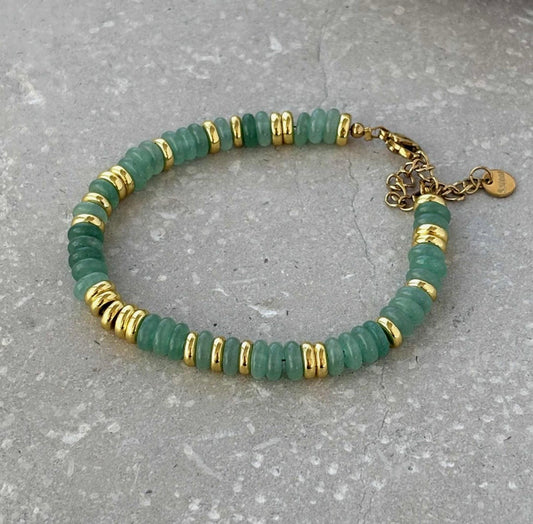 Jade Green Tone Beaded Bracelet - NOSTRUM