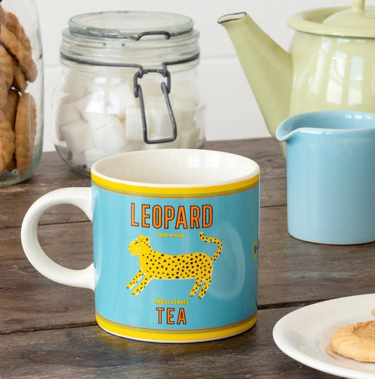 Vintage Style Leopard Ceramic Mug - Rex London